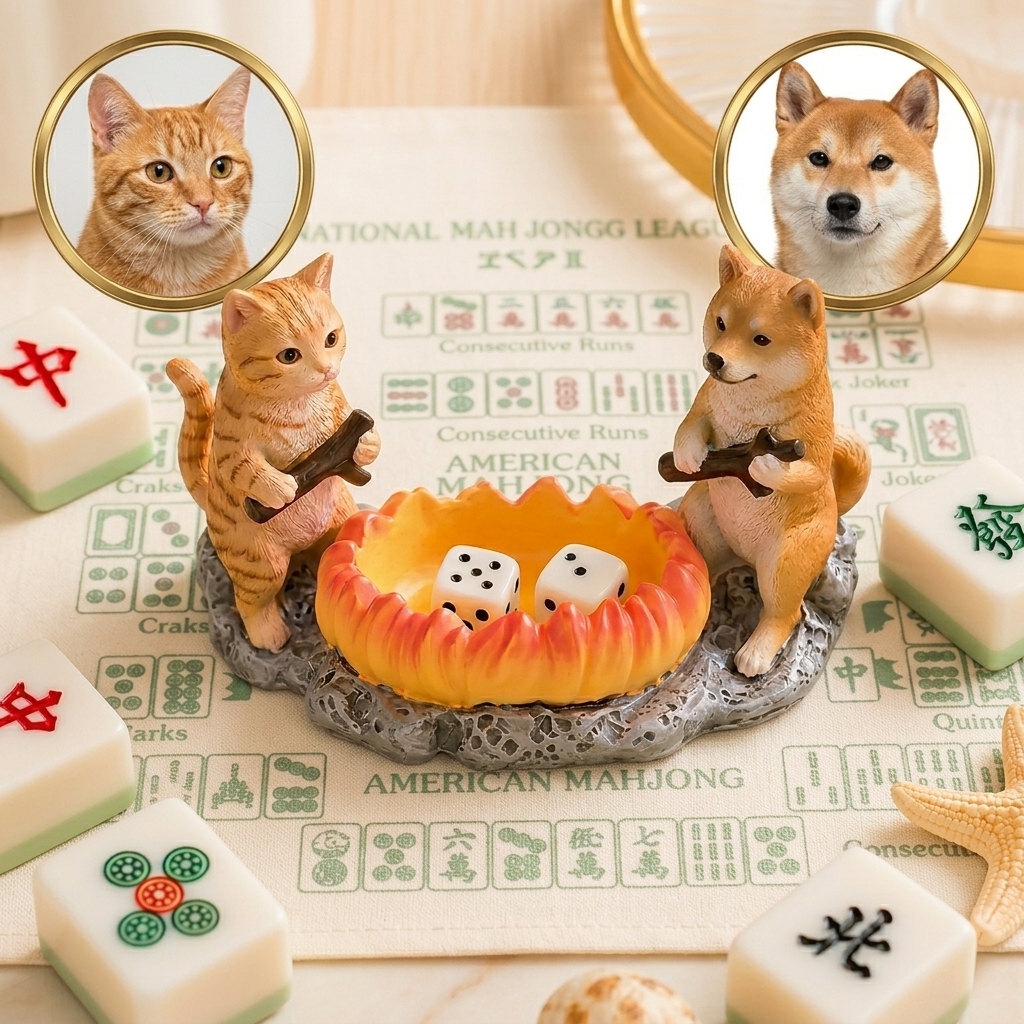 Customized Dice Holder with pet photo(Resin 3D Printed)