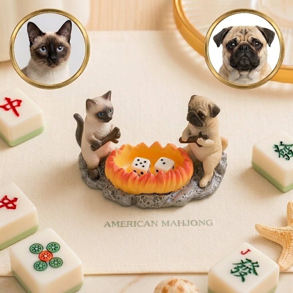 Personalized Two Pets Dice Holder