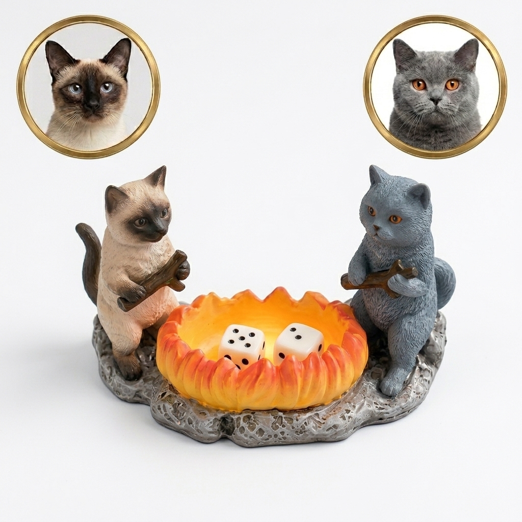 Personalized Two Pets Dice Holder