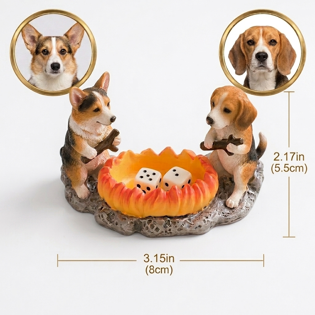 Personalized Two Pets Dice Holder
