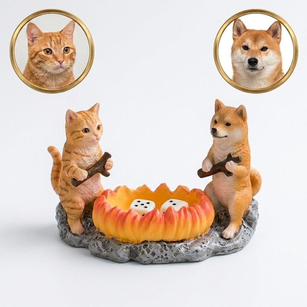 Personalized Two Pets Dice Holder