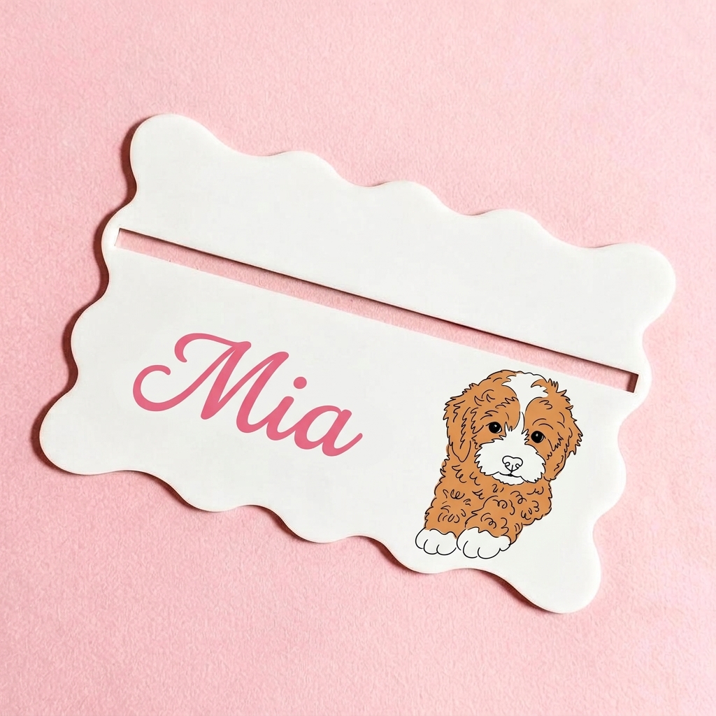 Personalized Photo Wave Lace Mahjong Line Finder, Hand-drawn style
