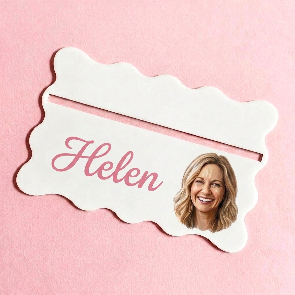 Personalized Photo Wave Lace Mahjong Line Finder, Realistic style