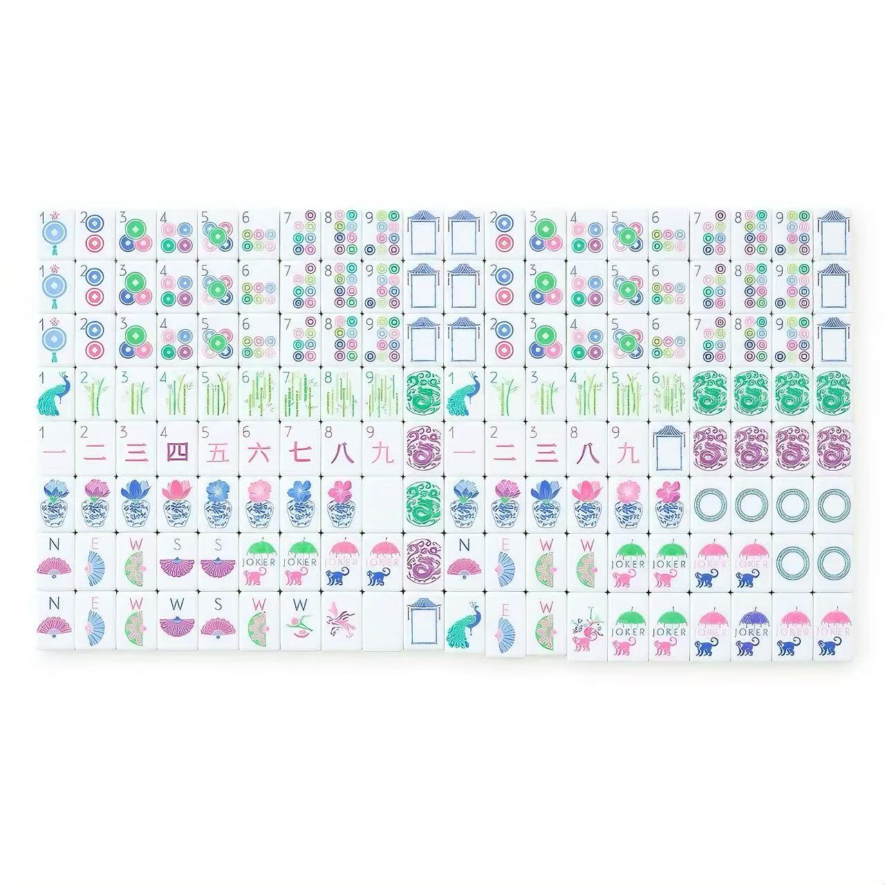 Apple Green Mahjong Tiles