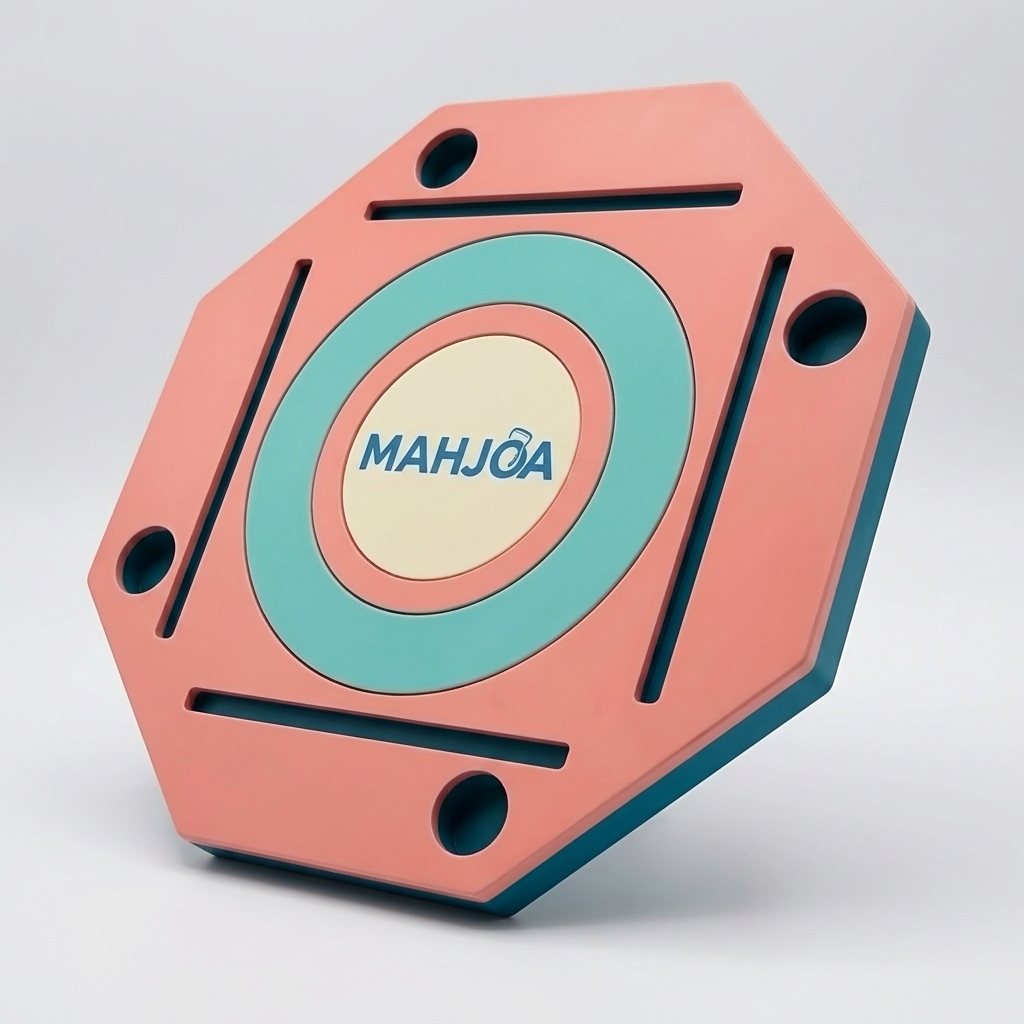 Sun-baked Coral & Aqua Mint Floating Mahjong Mats