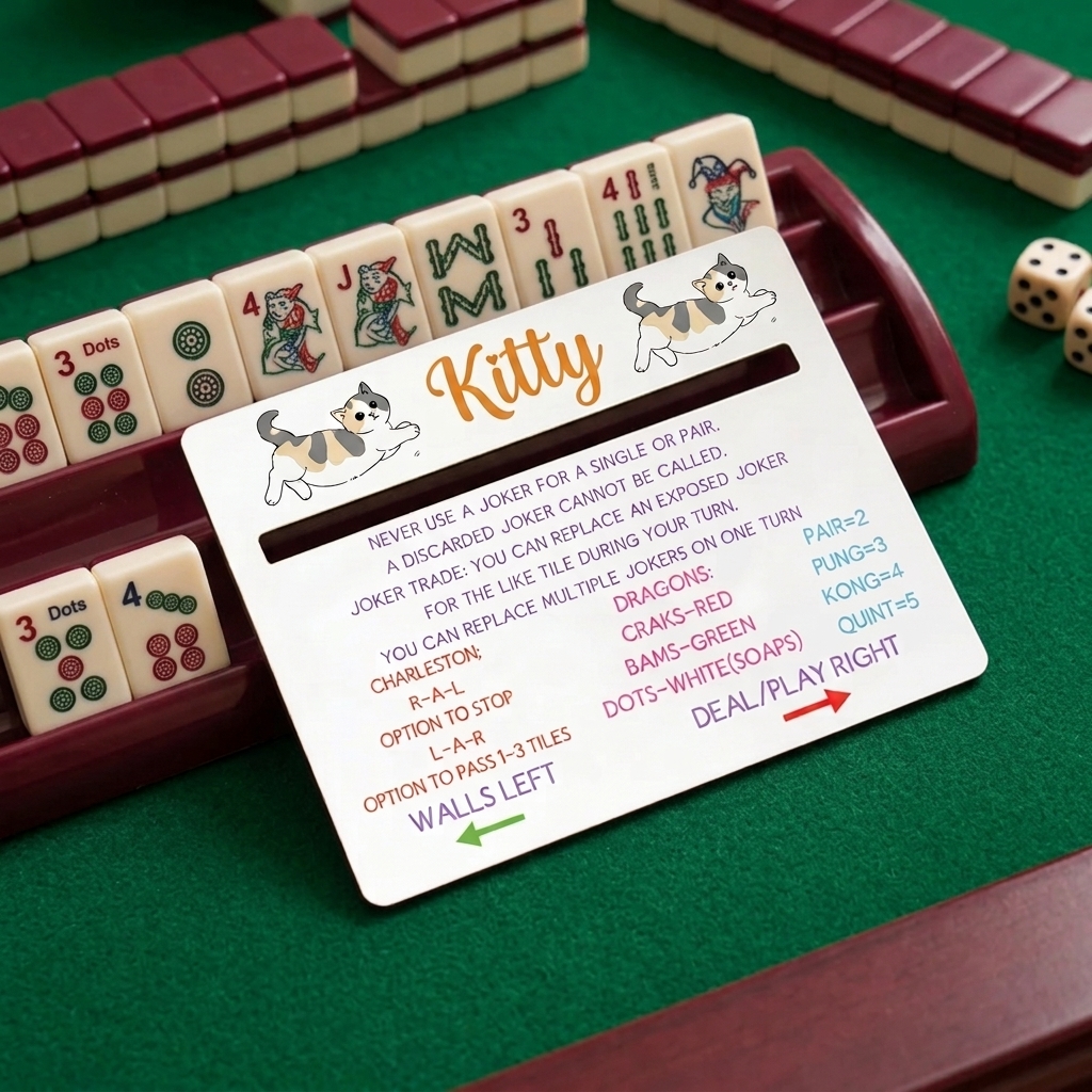 Personalized Photo Mahjong Line Finder with Rules, hand_draw style