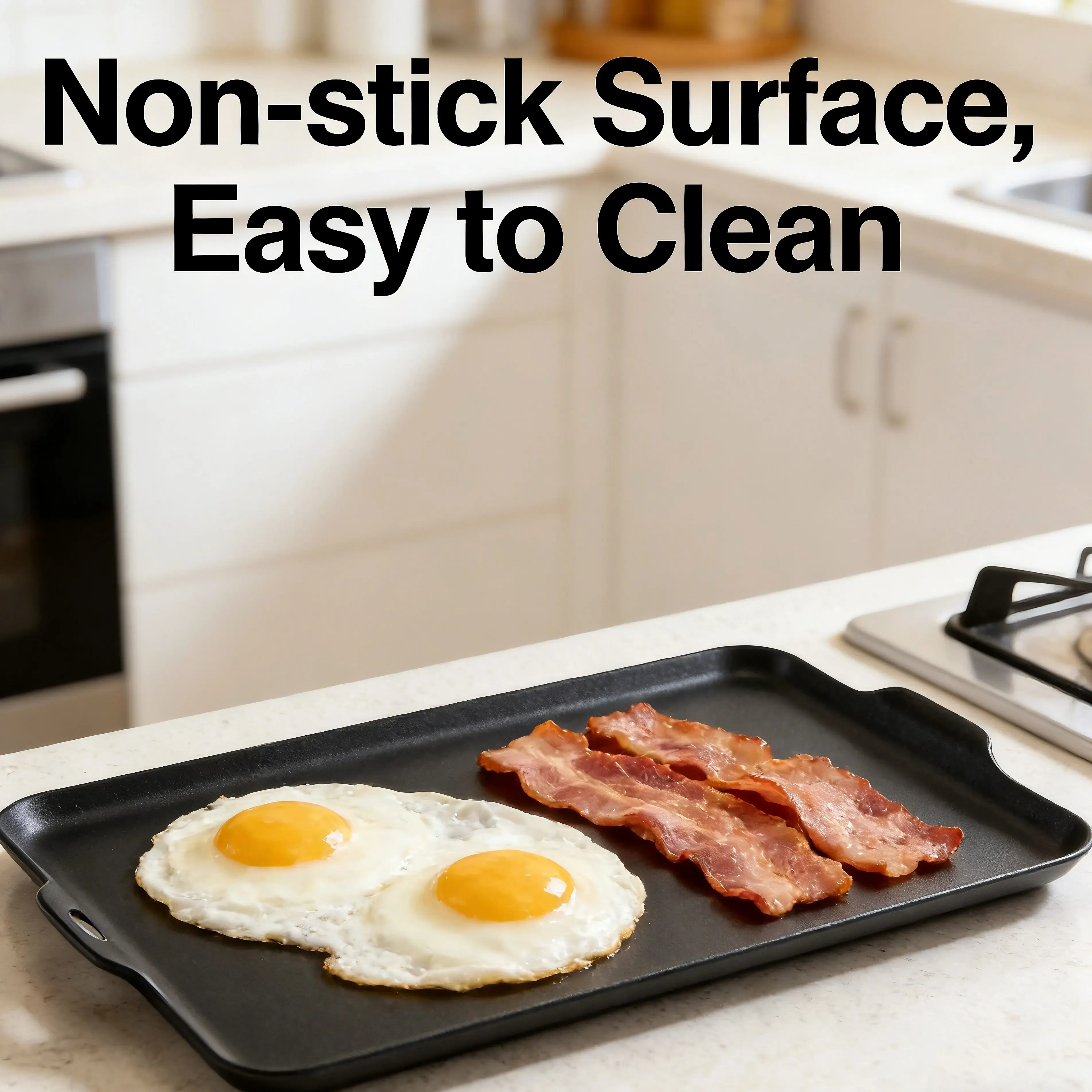 Ceramic Baking Pan, Non-stick Food-grade Baking Pan, Teflon-free Baking Pan, Perfect for Baking Bacon, Chicken Wings, Steak, Ham, Sandwich Bread, and Toast for Family Gatherings.