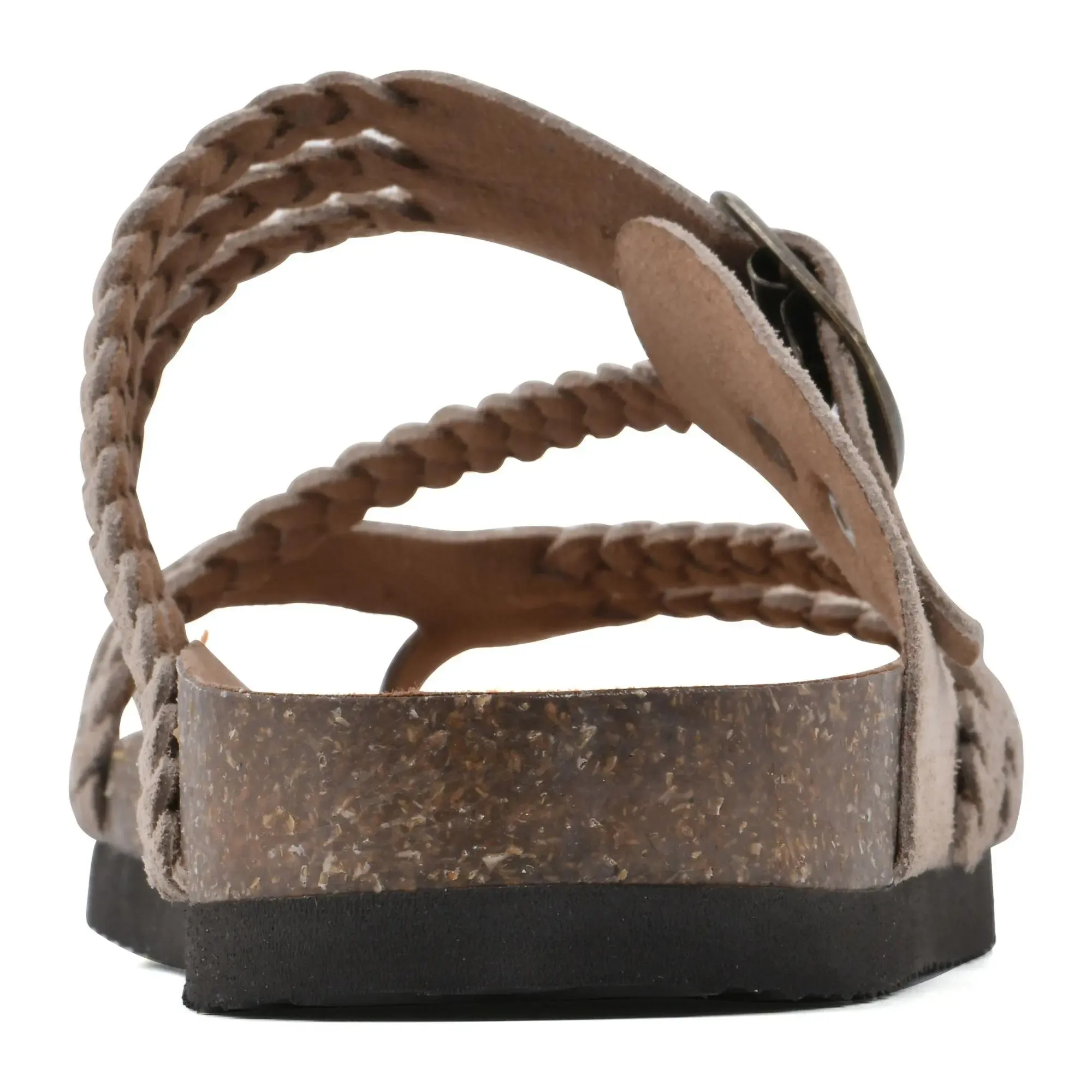 Braided Leather Flat Sandals