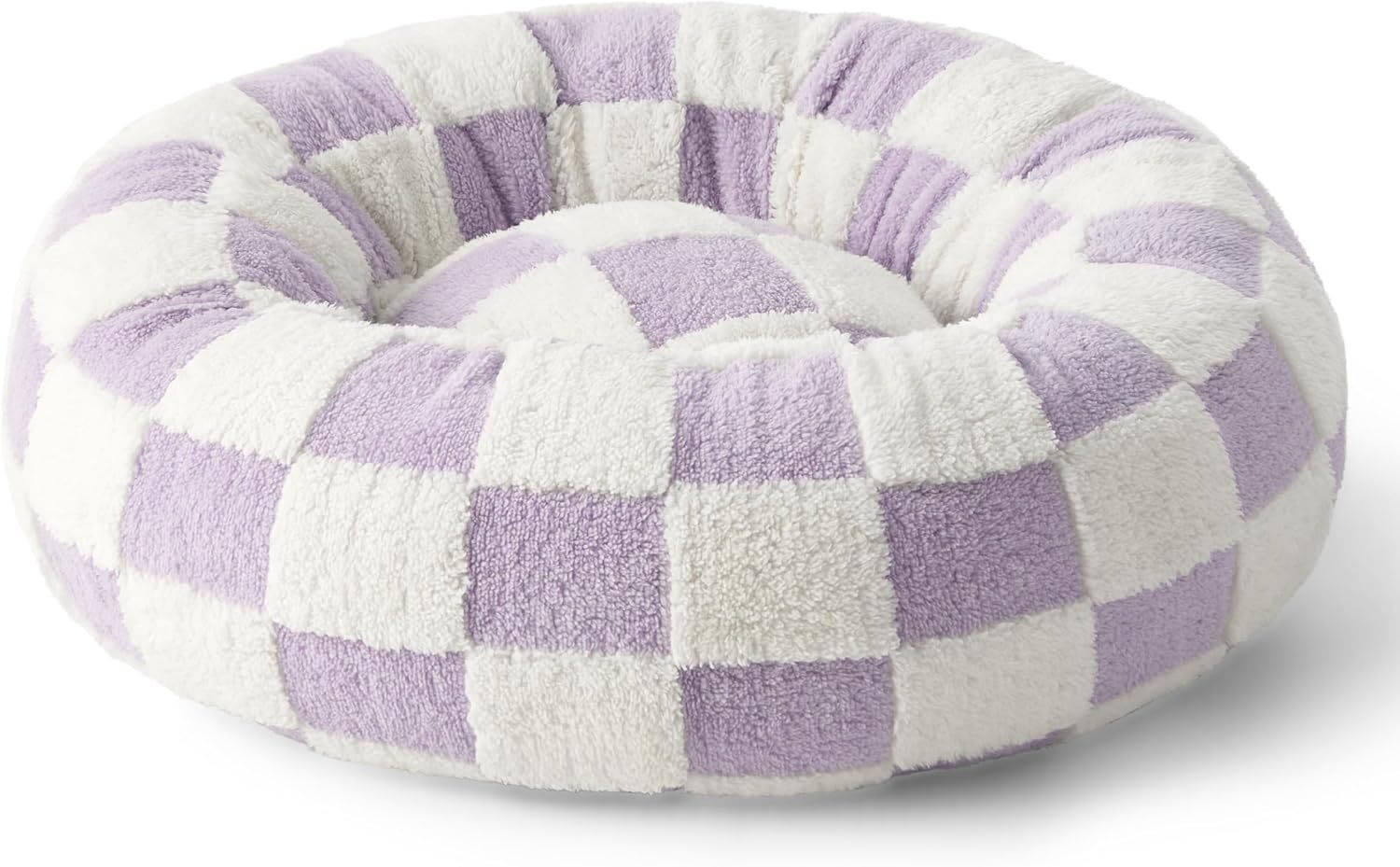 Jacquard Donut Dog Bed - Cute Home Decor as Gift for Pet,Washable Cover Cute Home Decor as Gift for Pet,Anti Slip Bottom