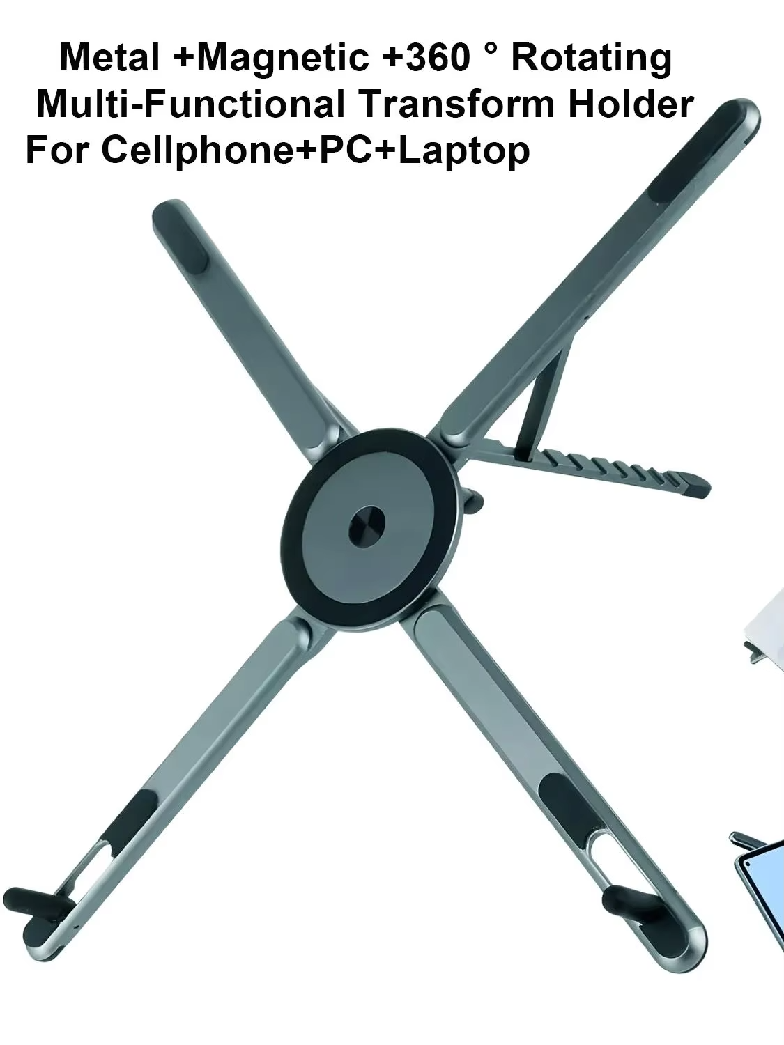 Portable Magnetic Phone Holder & Selfie Stick 3-in-1 Foldable Tripod Stand