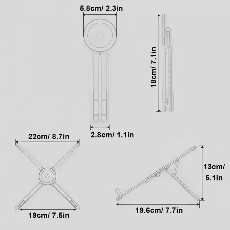 Portable Magnetic Phone Holder & Selfie Stick 3-in-1 Foldable Tripod Stand