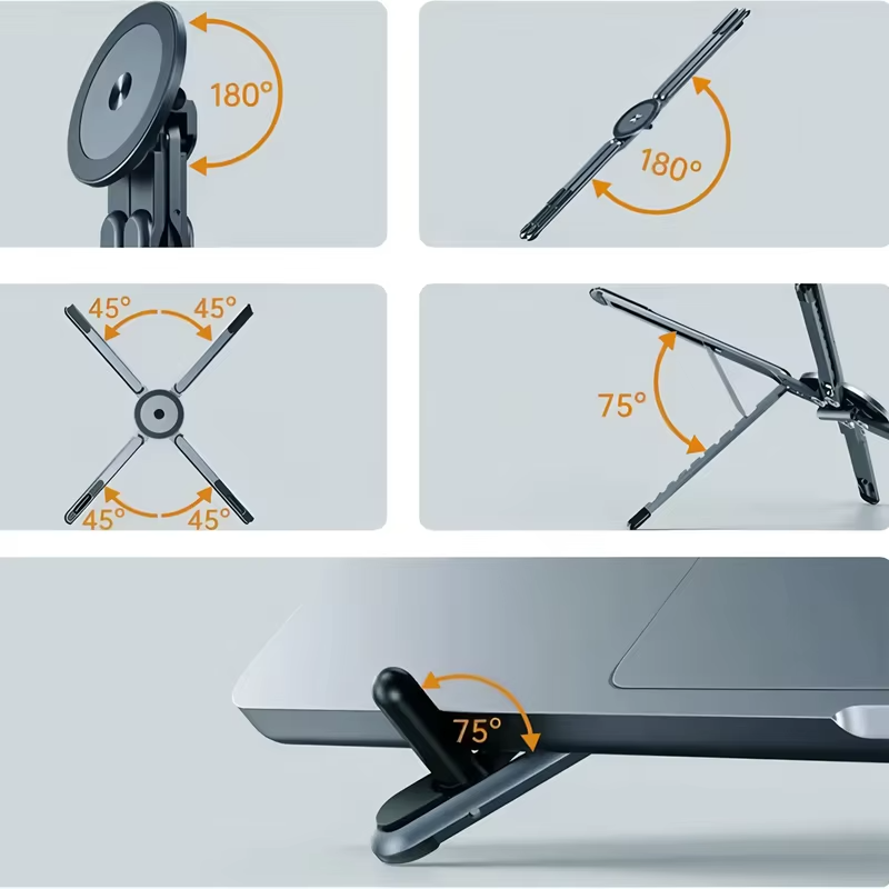 Portable Magnetic Phone Holder & Selfie Stick 3-in-1 Foldable Tripod Stand