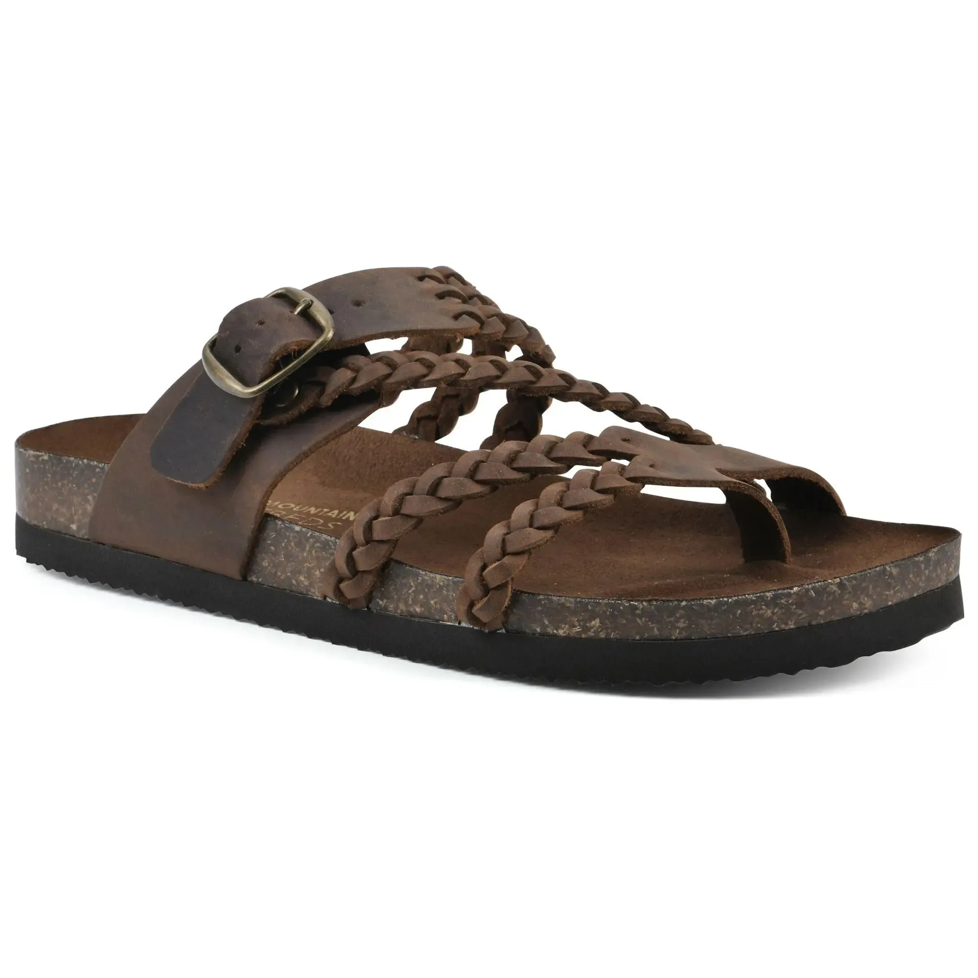 Braided Leather Flat Sandals