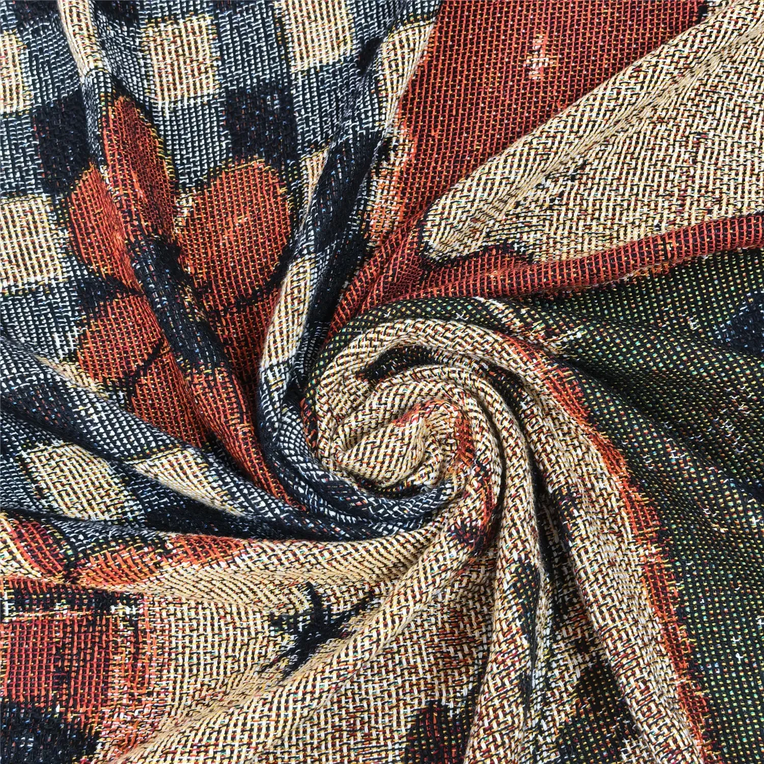 Halloween Patchwork Style Woven Blanket with Tassel Bed Blanket, Multi-Function Also for Sofa Cover Couch Throw Blanket Armchair Home Decor Room Wall Art Tapestry Furniture Slipcover Tablecloth Shawl Outdoor Picnic Camping Beach Towel Office Nap Hippie