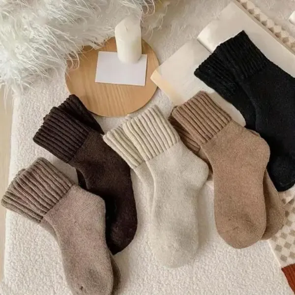 Women's Cozy Knit Socks – 5-Pair Neutral Color Set