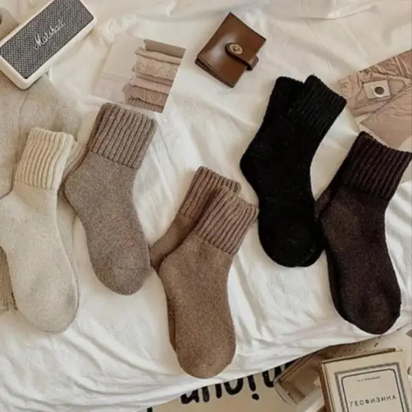 Women's Cozy Knit Socks – 5-Pair Neutral Color Set
