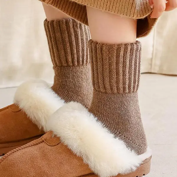 Women's Cozy Knit Socks – 5-Pair Neutral Color Set