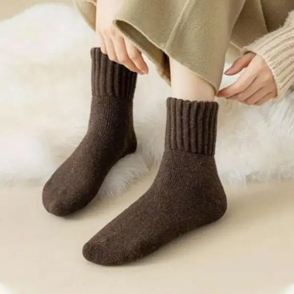 Women's Cozy Knit Socks – 5-Pair Neutral Color Set