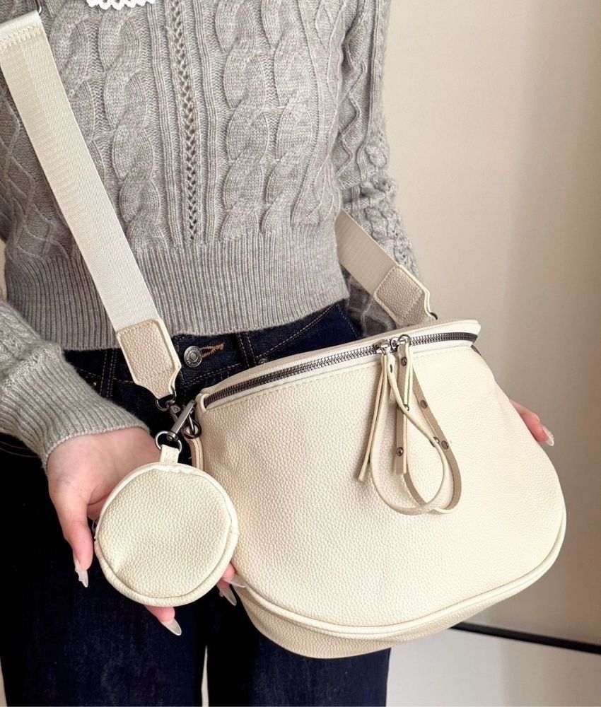 West Large Fanny Pack Crossbody Sling Bags  with Adjustable Strap and Coin Purse
