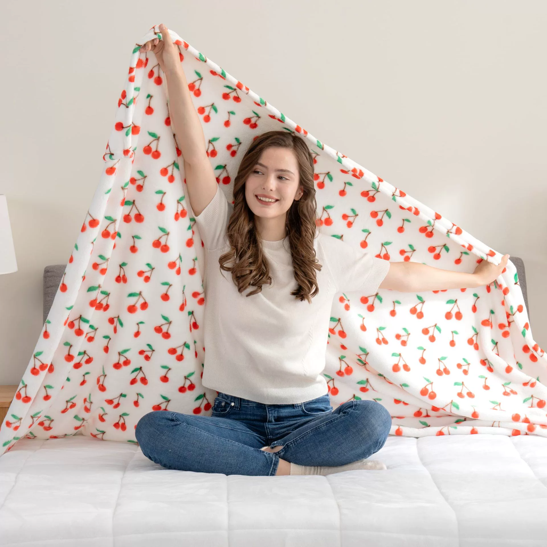 Velvetsoft Floral Throw Plush Blankets