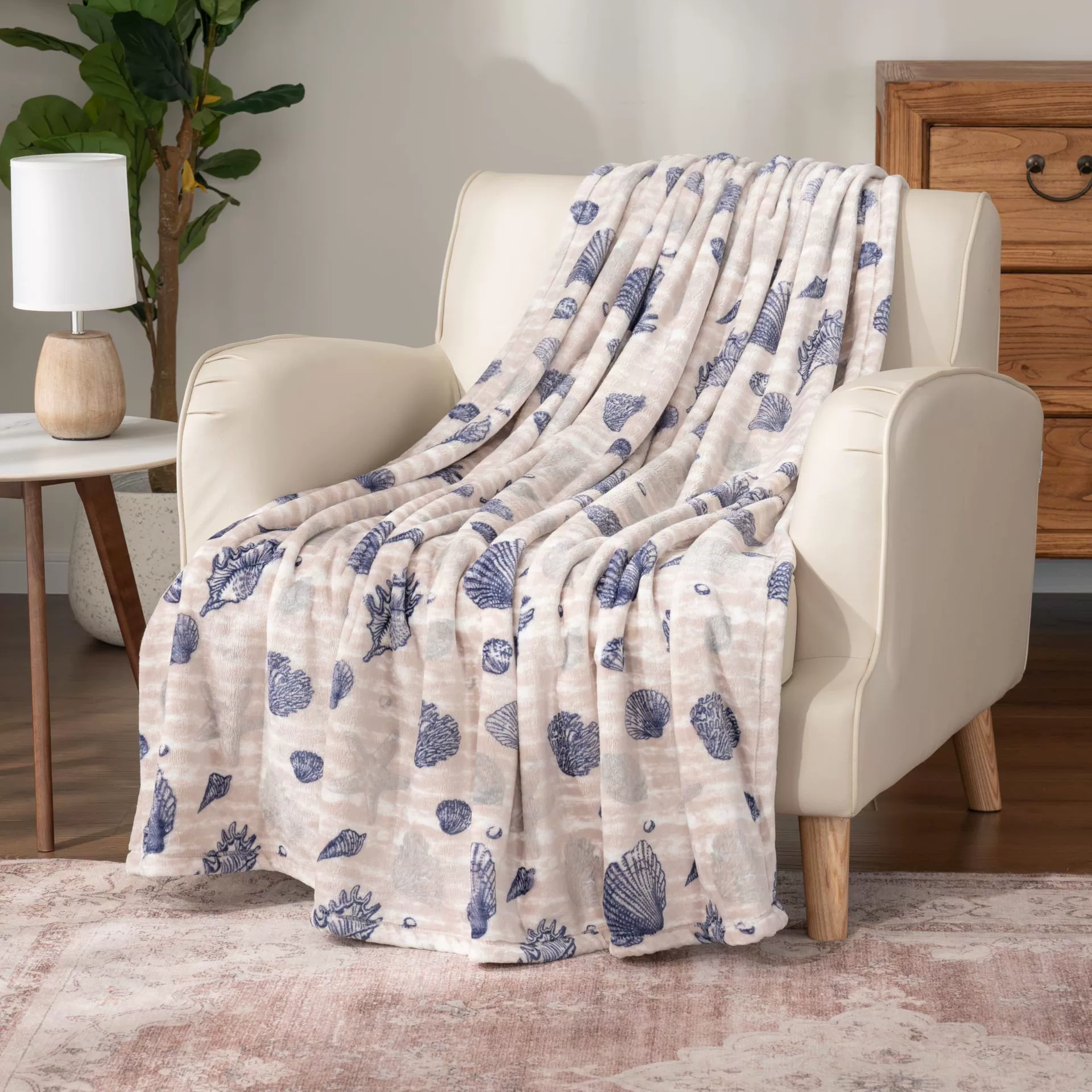 Velvetsoft Floral Throw Plush Blankets