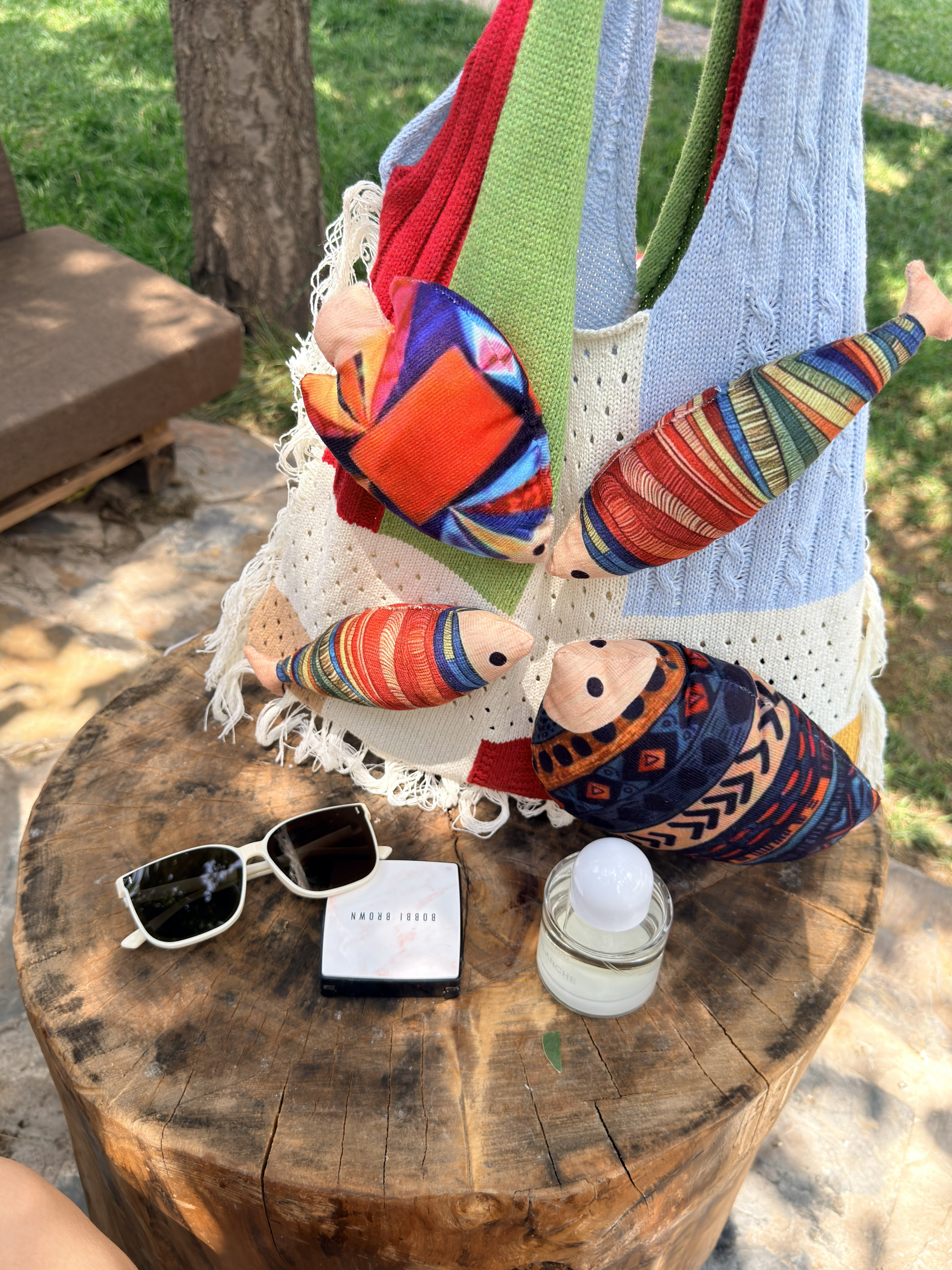 Unique Knitted Tote Bag for Women - Casual Woven Shoulder Bag