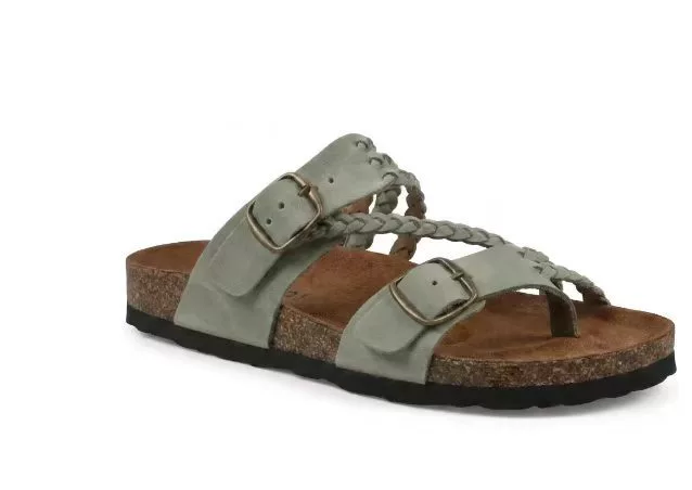 Braided Leather Flat Sandals