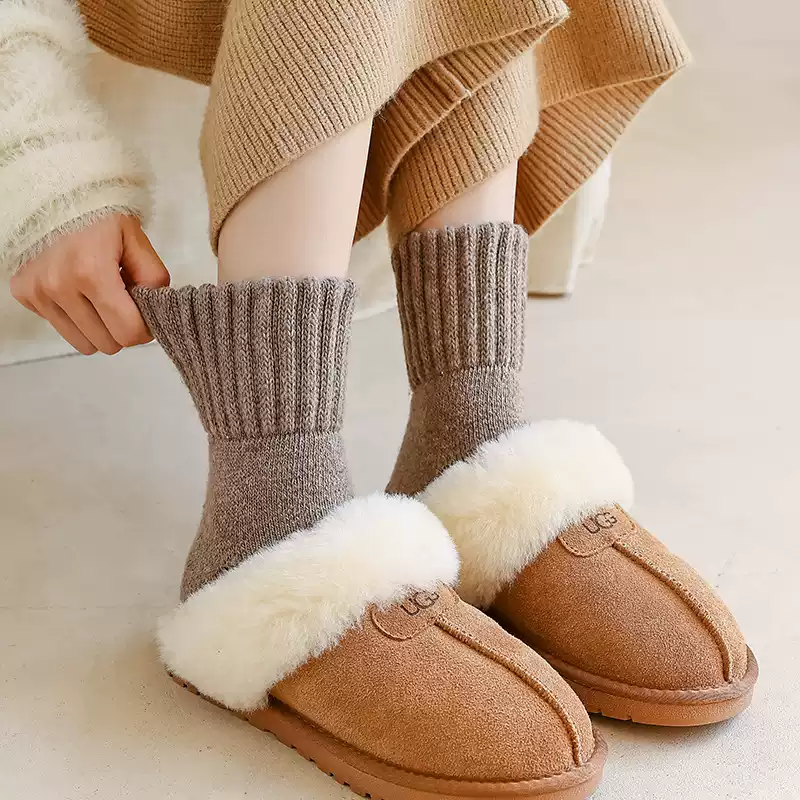 Women's Cozy Knit Socks – 5-Pair Neutral Color Set