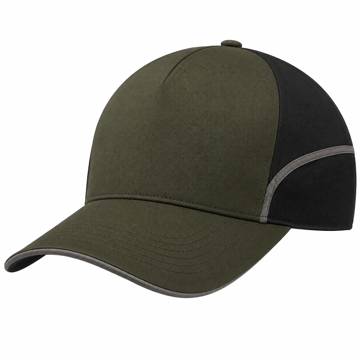 Casquette de Baseball Vert Kaki et Noir Réglable-furndaxis