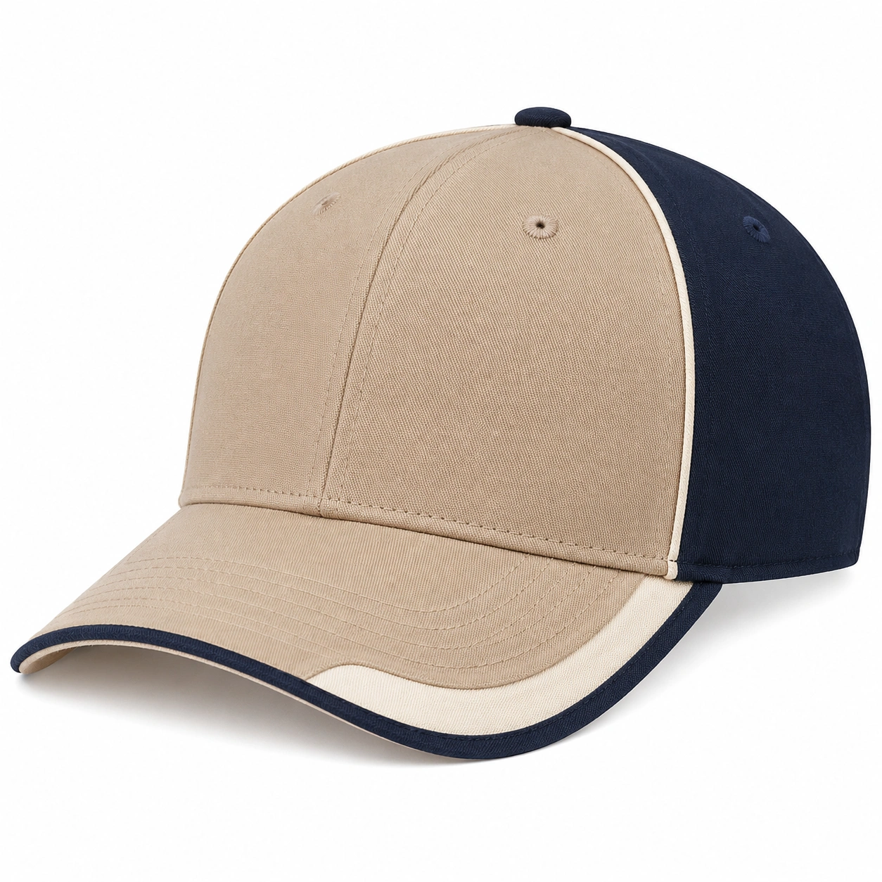 Casquette Bicolore Ajustable Beige et Marine-furndaxis
