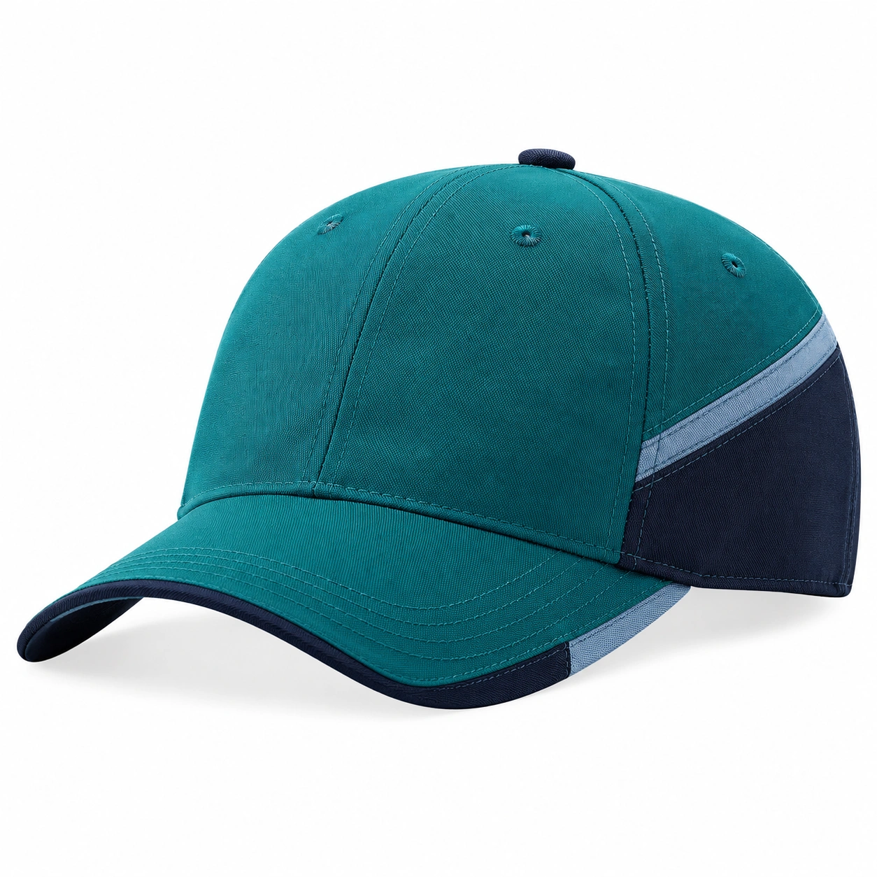 Casquette de sport verte et bleue ajustable-furndaxis