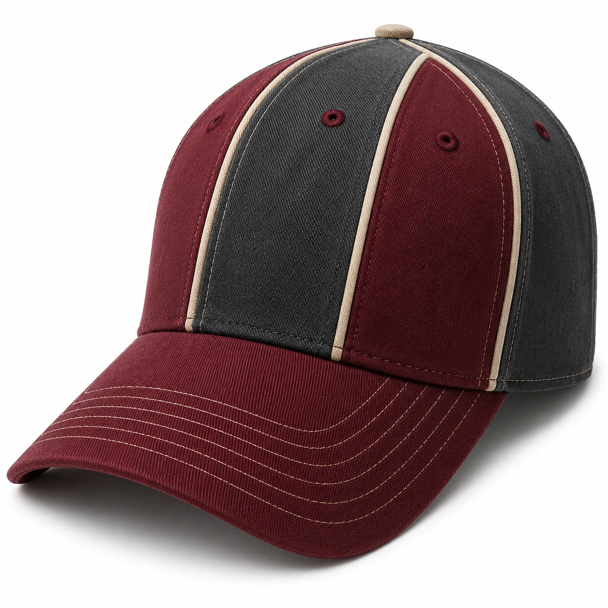 Casquette unisexe multicolore rouge et gris-furndaxis