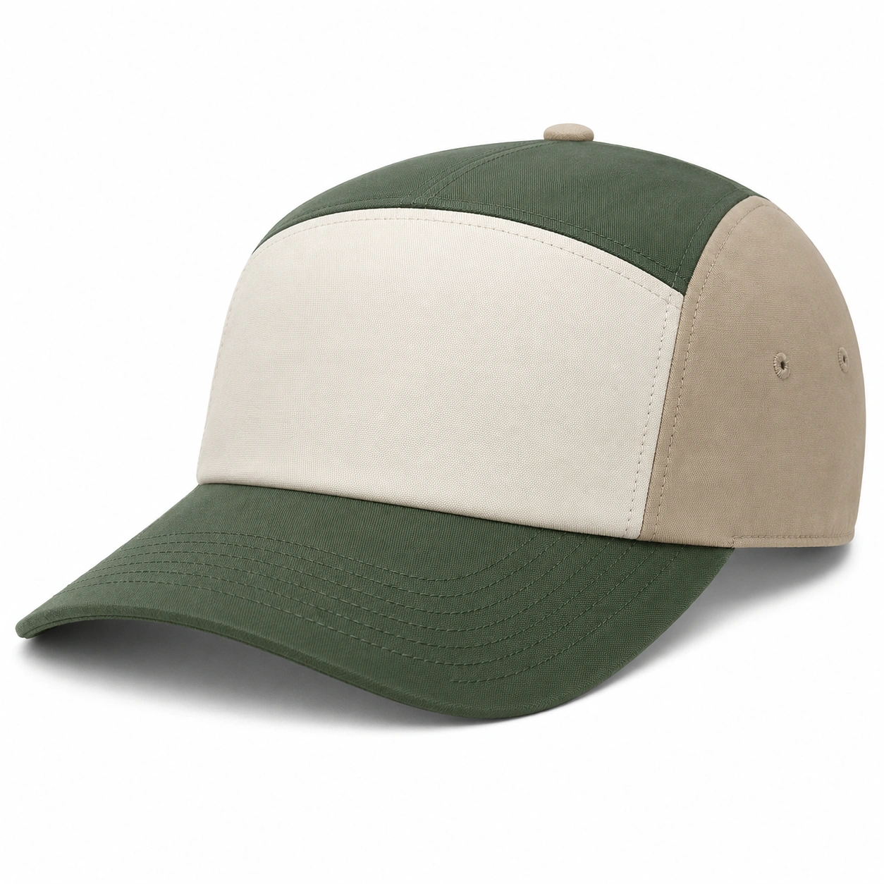 Casquette unisexe bicolore vert et beige-furndaxis