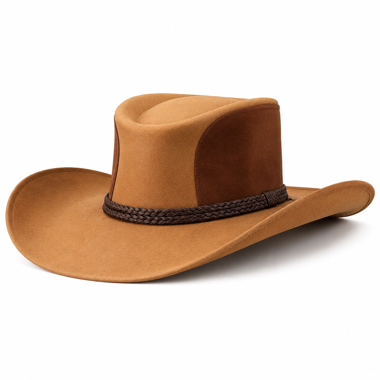 Chapeau Cowboy Classique en Brun Clair-furndaxis