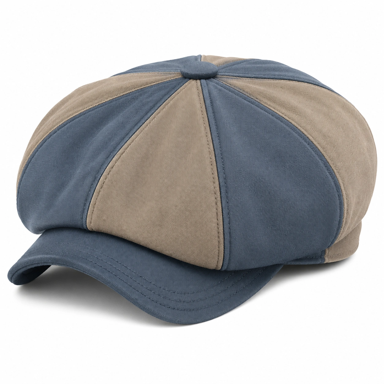 Casquette Gavroche Bicolore Bleu et Kaki-furndaxis