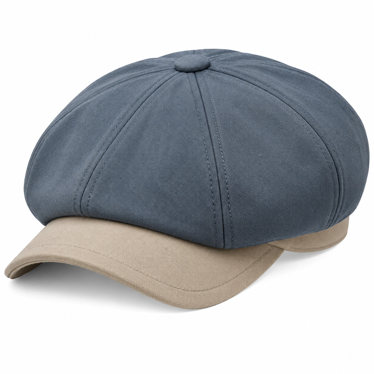 Casquette Gavroche Vintage Bleu et Beige-furndaxis