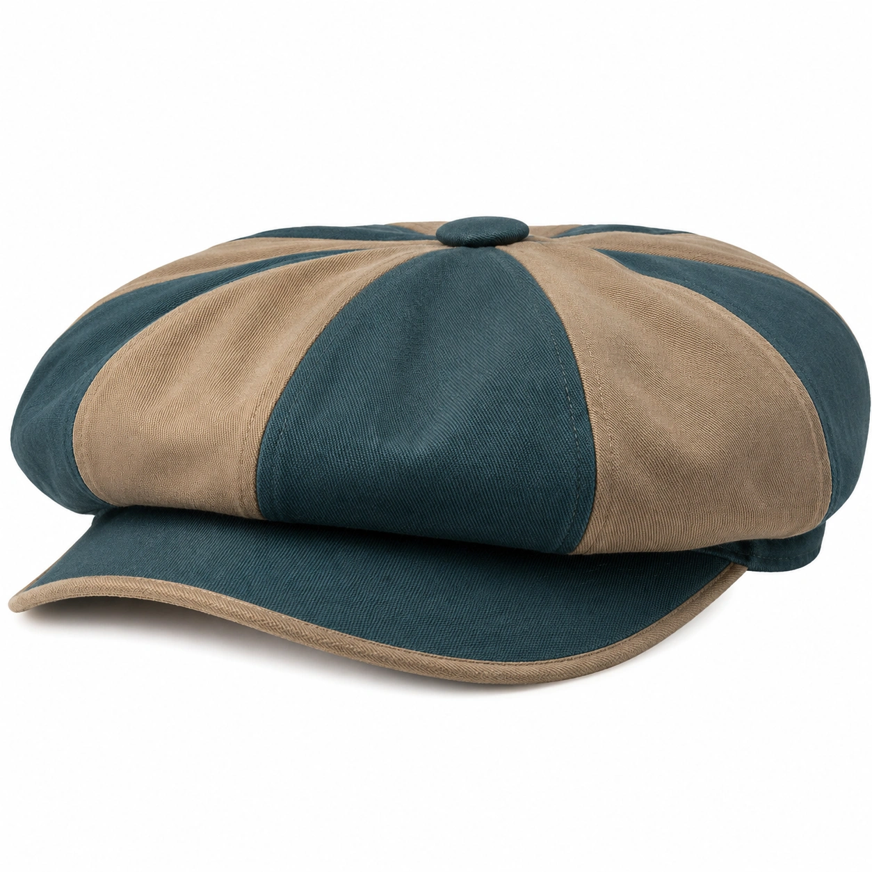 Casquette Gavroche Bleu et Beige Élégante-furndaxis