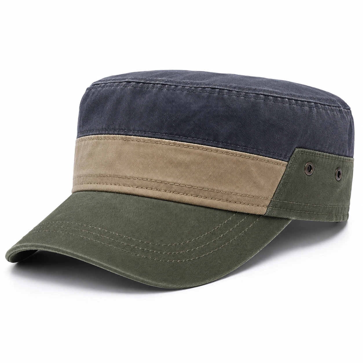 Casquette militaire tricolore avec œillets-furndaxis