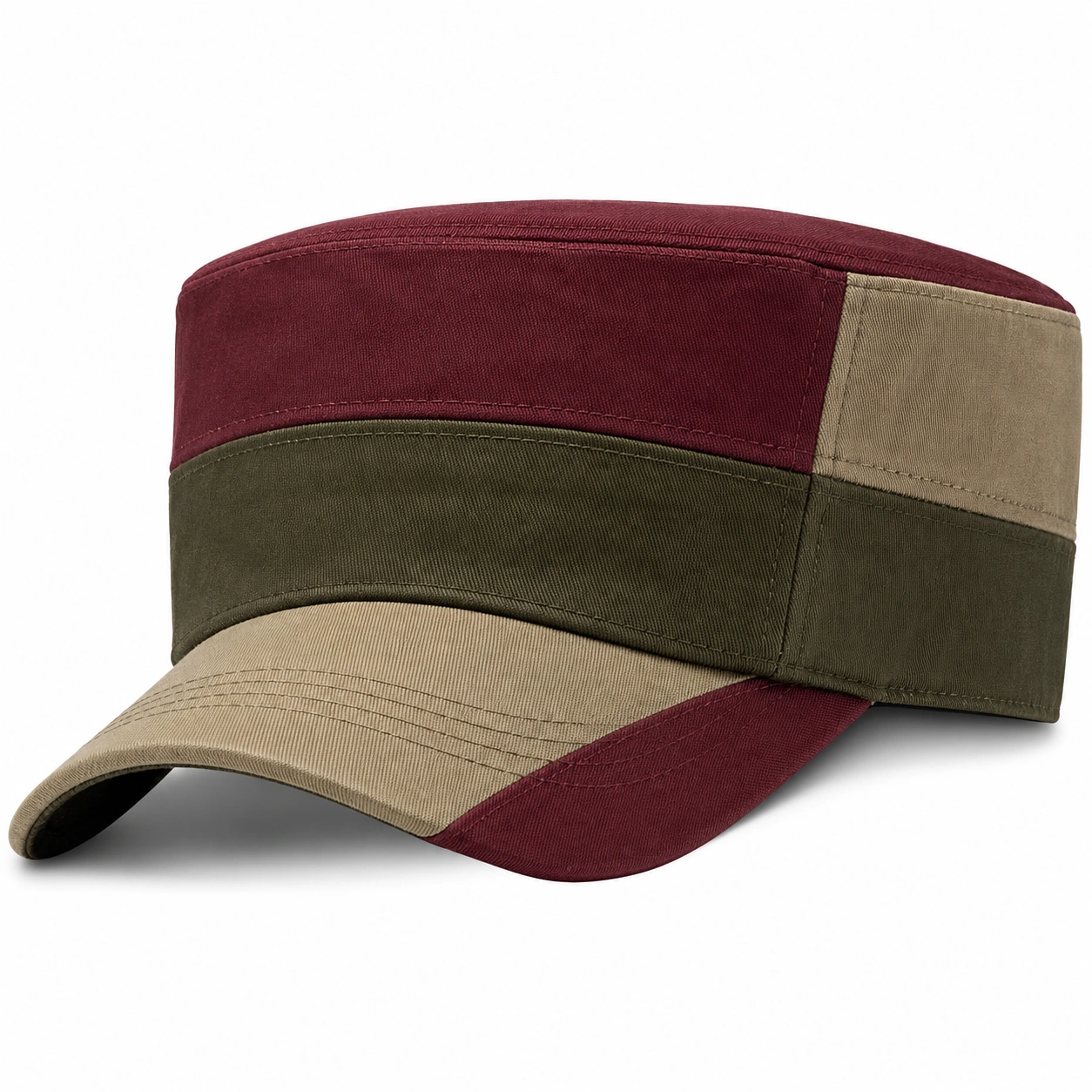 Casquette Militaire Patchwork Multicolore-furndaxis