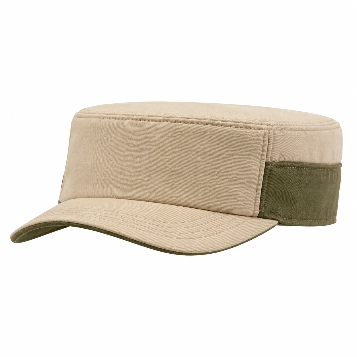 Casquette Militaire Beige et Verte-furndaxis