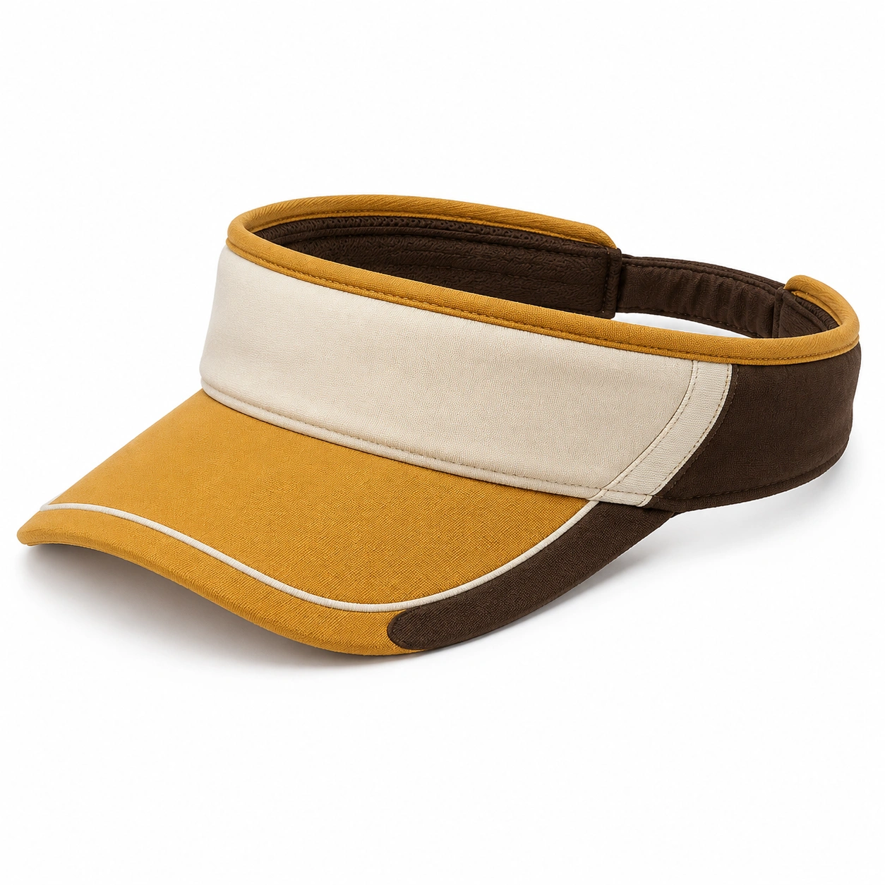 Visière de Sport Mixte Marron Beige Jaune - Taille Unique-furndaxis