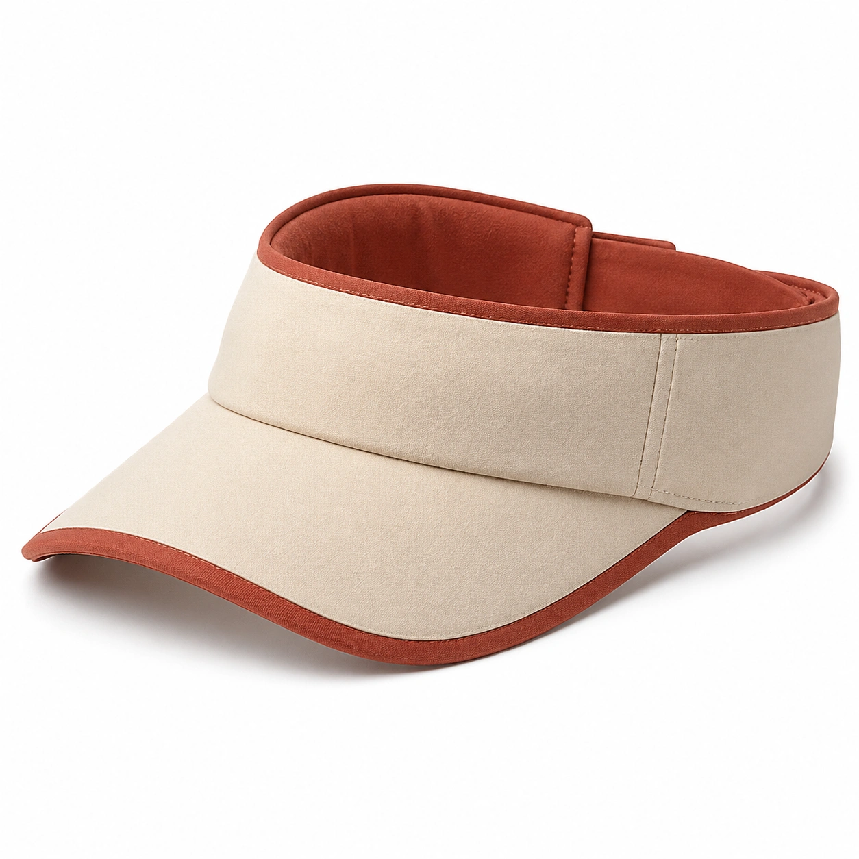 Visière de Soleil Réglable Beige et Rouge-furndaxis