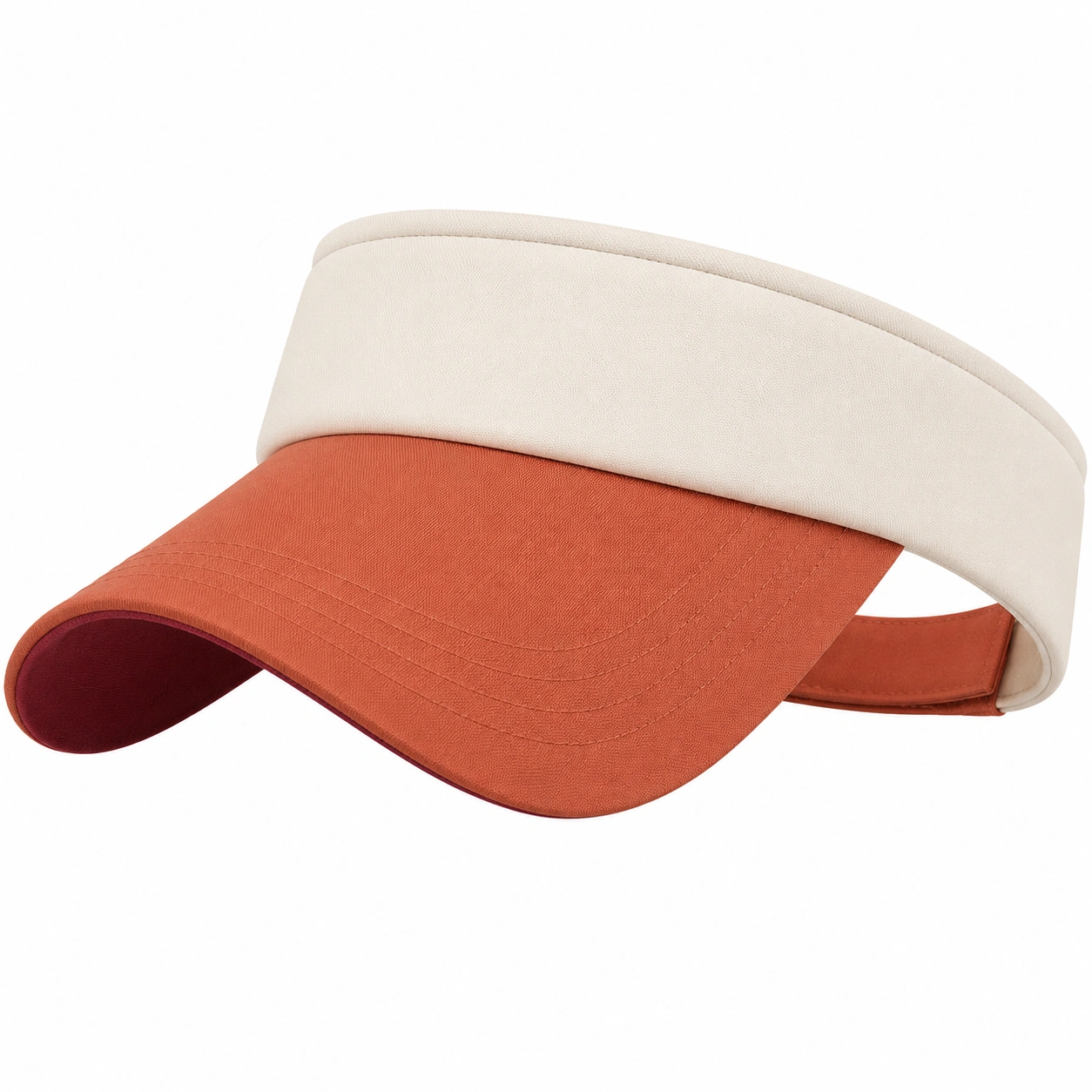 Visière de Sport Orange et Blanc Réglable-furndaxis