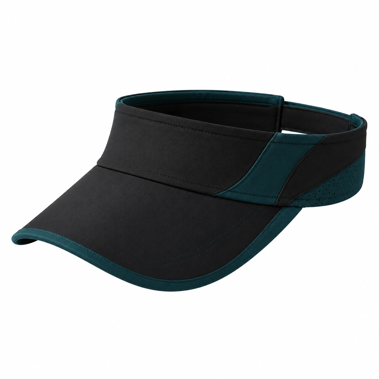 Visière de sport réglable noire et bleu canard-furndaxis