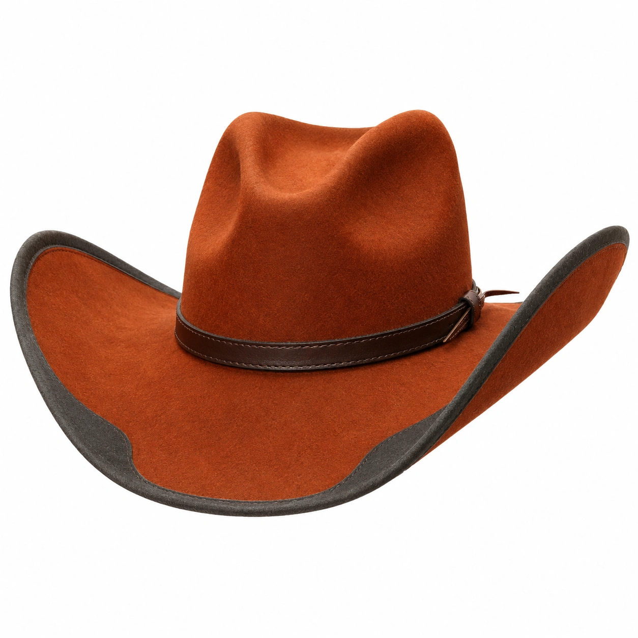 Chapeau Western Large Bord Marron-roomcaxis