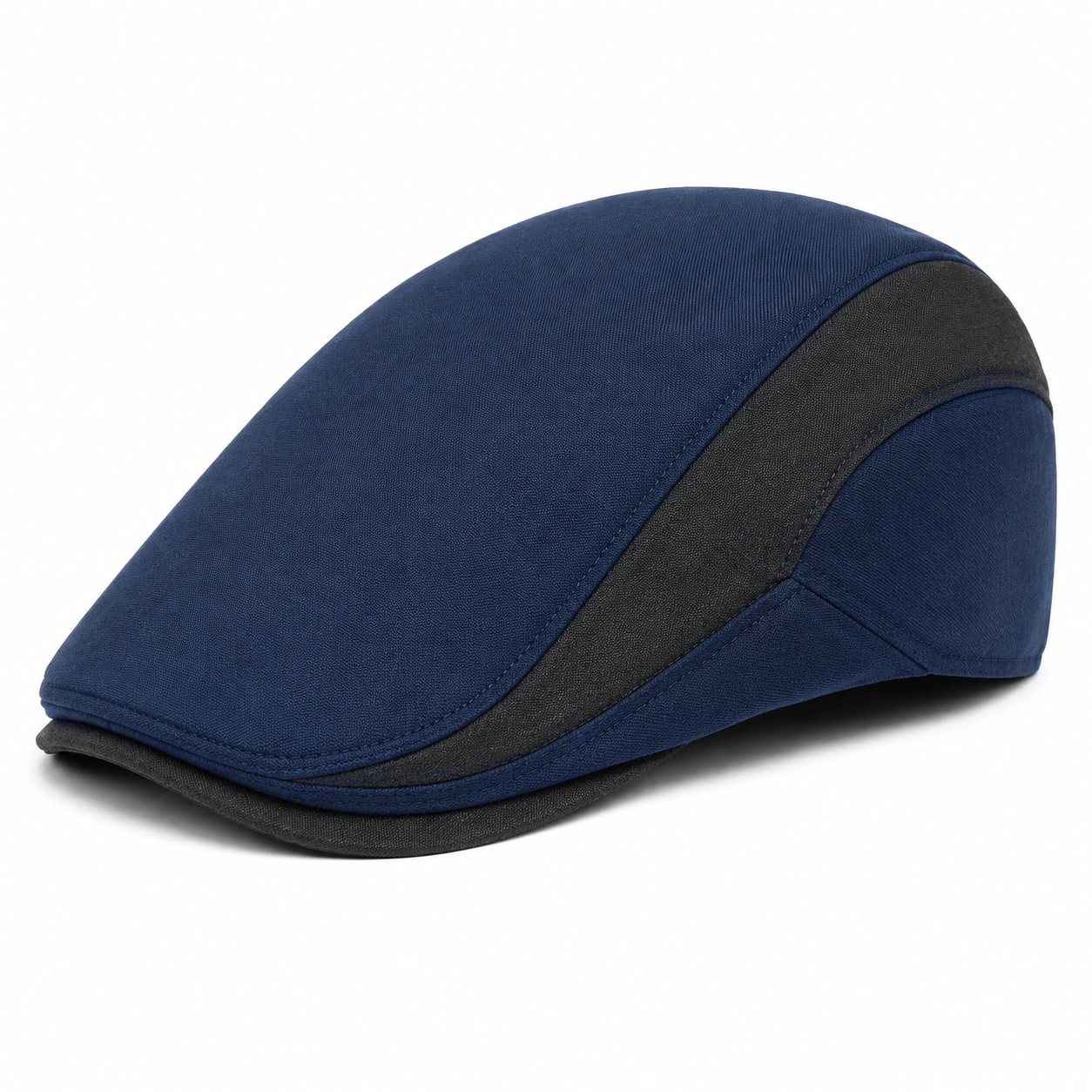 Casquette Plate Élégante Bleu Marine et Noir-roomcaxis