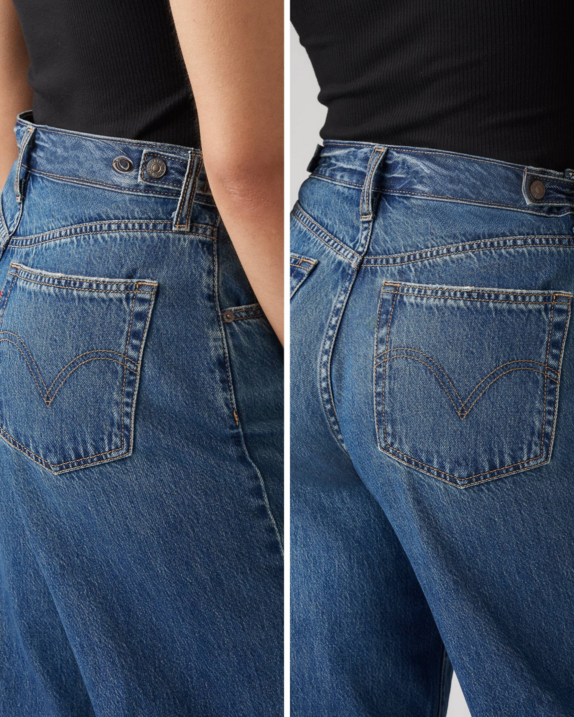Levi Adjustable Womens Cinch Baggy Jeans (Buy 2 Free Shipping)