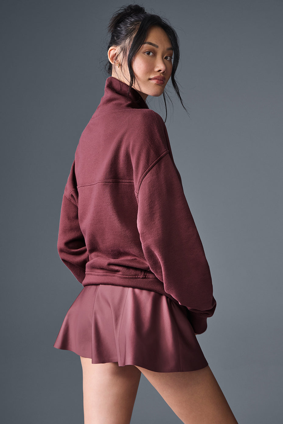 Hazy Mock Neck Pullover(Buy 2 Free Shipping)