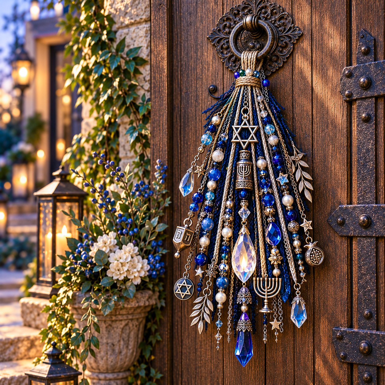 Festival of Lights Door Blessing Hanukkah decoration