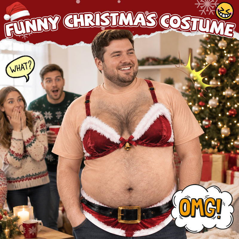 Funny Christmas Santa Shirt – Hilarious Ugly Christmas Sweater for Men